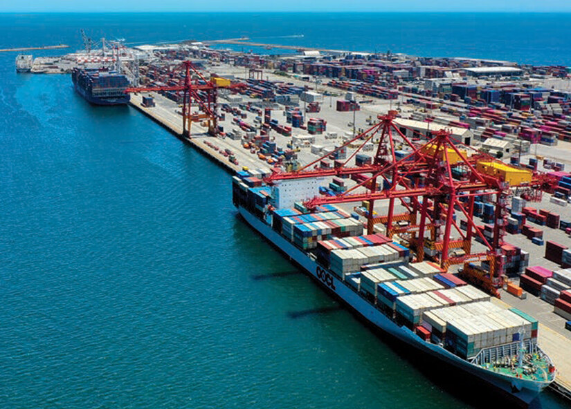 Image of port with containers