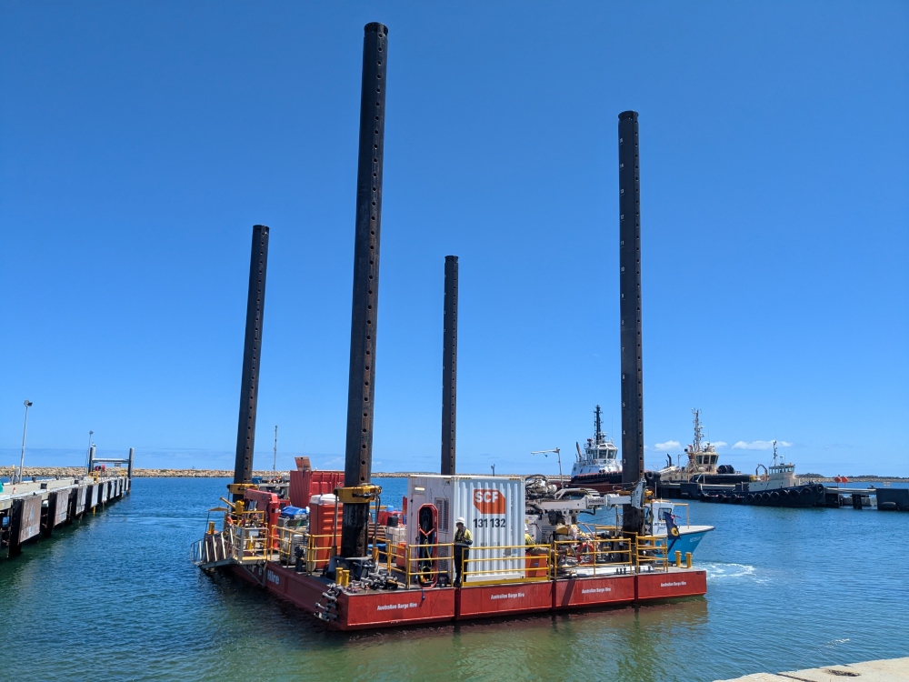 Geotechnical investigations jack up barge