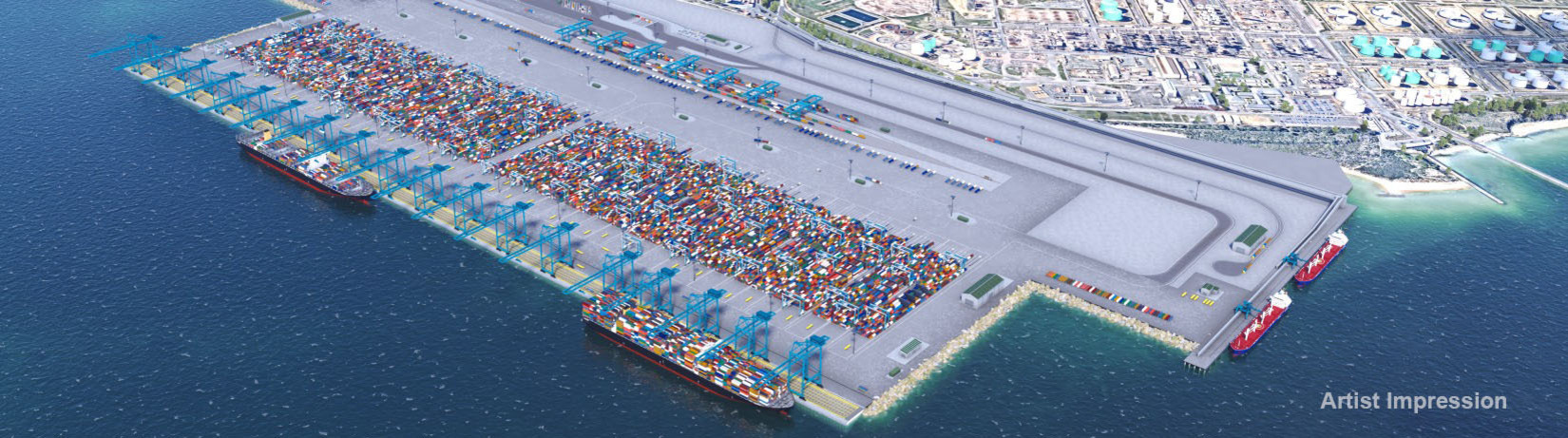 3D artist impression of the potential new Kwinana-based port.