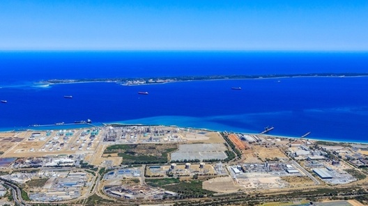 Aerial photo of the Kwinana Industrial Area and Cockburn Sound