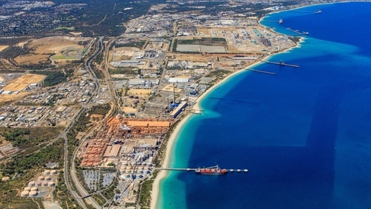 Aerial photo of the Kwinana Industrial Area and its facilities.